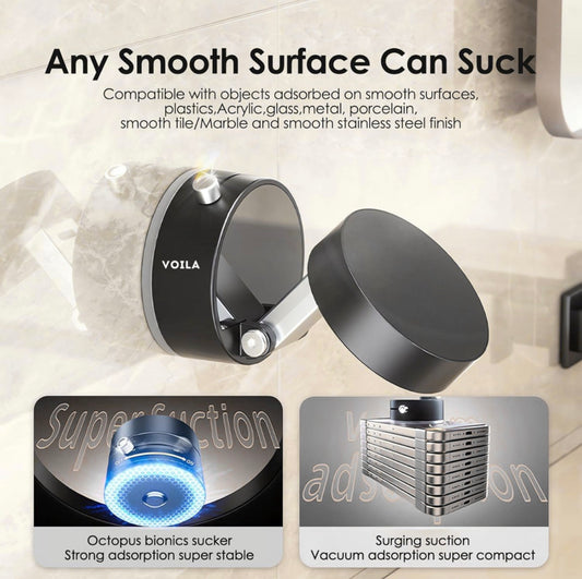 Magnetic Suction Cup Phone Holder – Adjustable 360° Car & Desk Mount